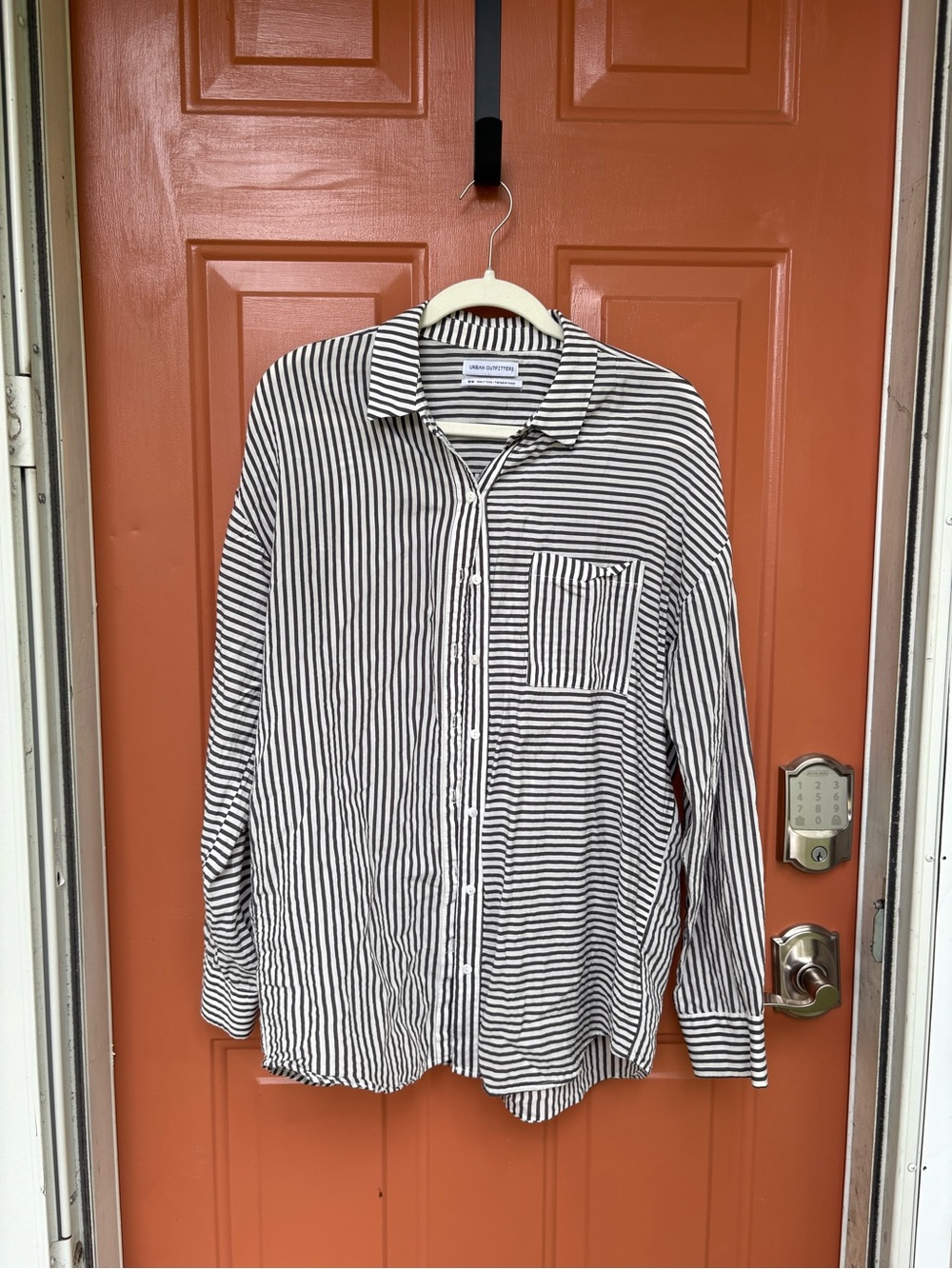 Urban Outfitter's Striped Black & White Button-Up Shirt